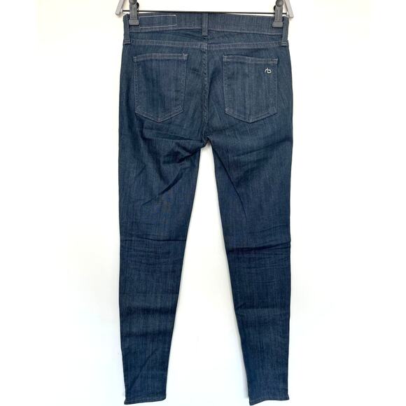 Rag & Bone Kensington Skinny Zippered Moto Jeans in Alice Blue Size 24 - Picture 3 of 7